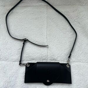 Black Leather Crossbody Bag